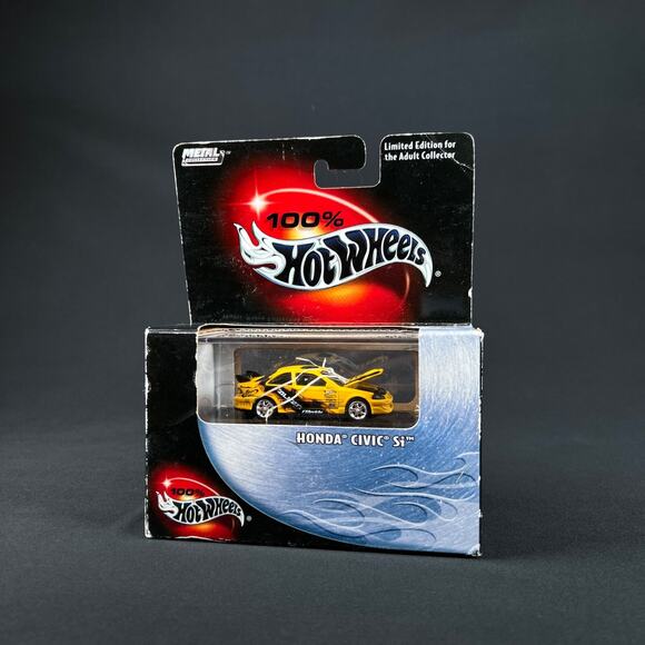 Hot Wheels Other - HOT WHEELS 100% 1/64 HONDA CIVIC SI FALKEN (Yellow x Black) real riders diecast